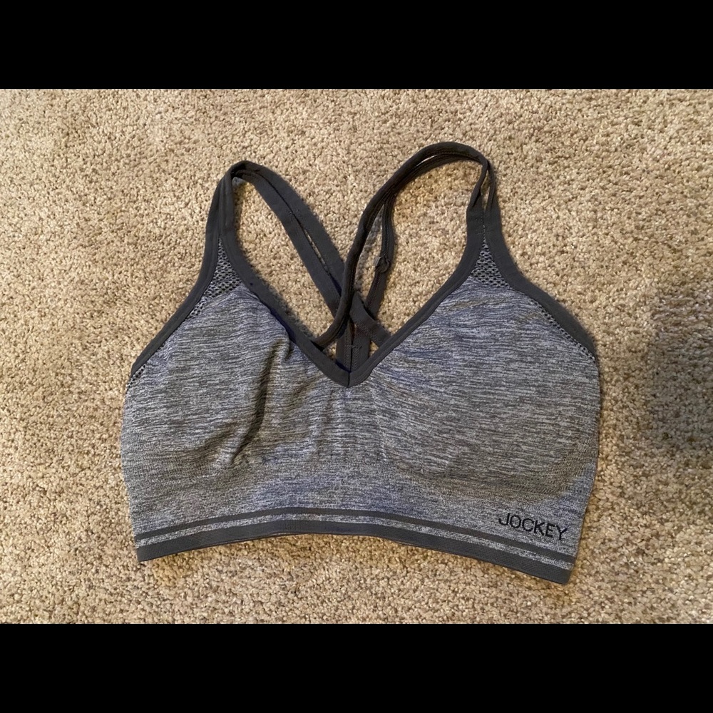Gray Jockey Sports Bra